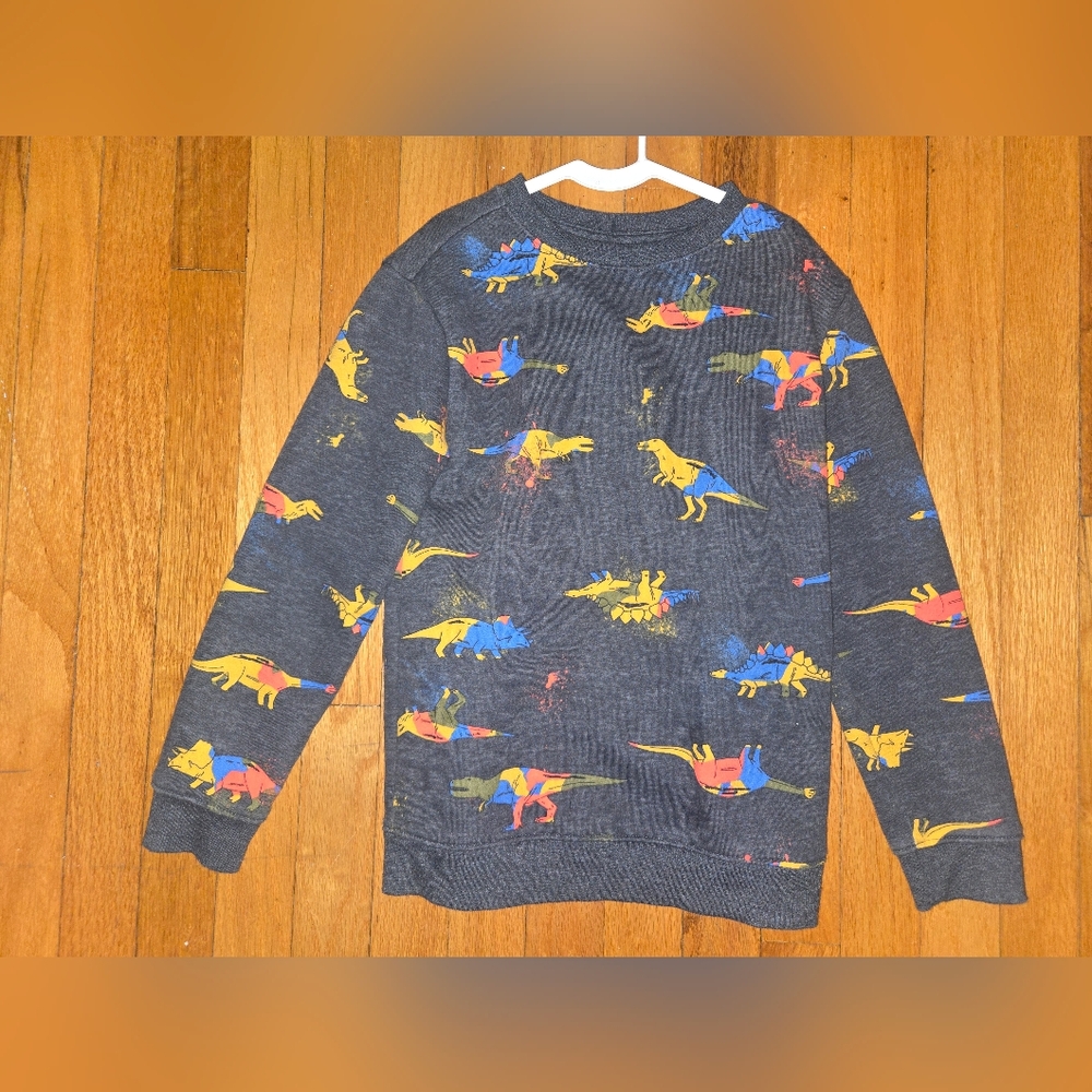 Dinosaur Print Kids Sweatshirt - Multicolor